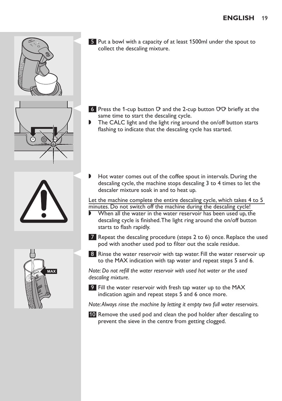 Philips SENSEO® Viva Café Premium Kaffeepadmaschine User Manual | Page 19 / 82