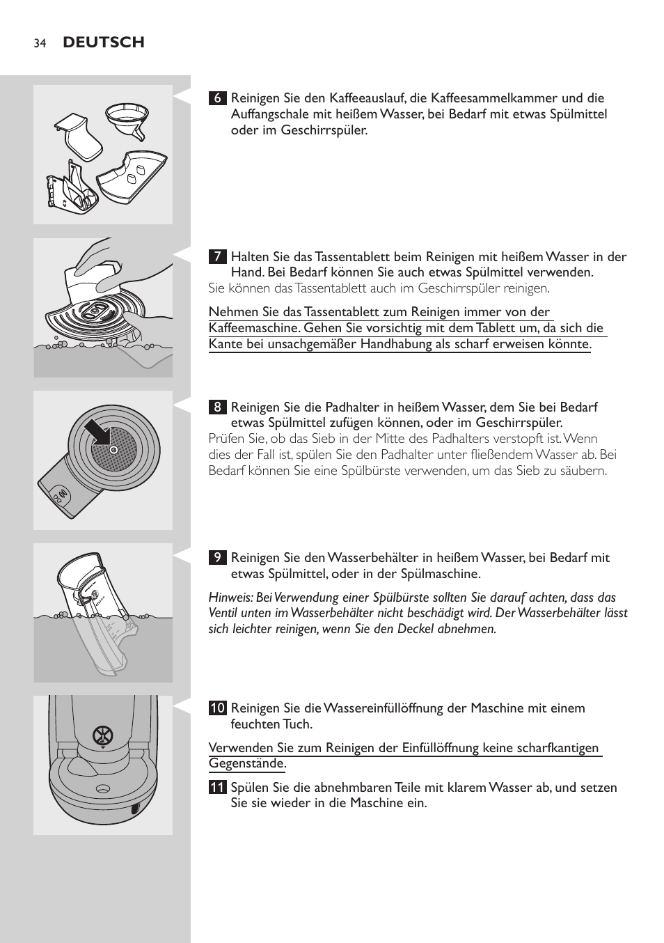 Philips SENSEO® Viva Café Premium Kaffeepadmaschine User Manual | Page 34 / 82