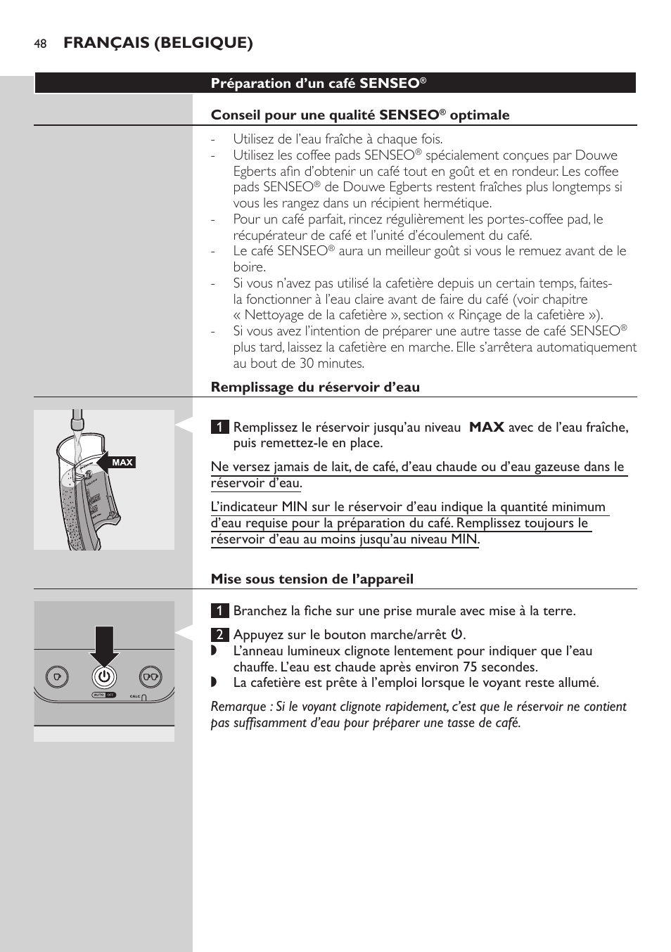 Philips SENSEO® Viva Café Premium Kaffeepadmaschine User Manual | Page 48 / 82