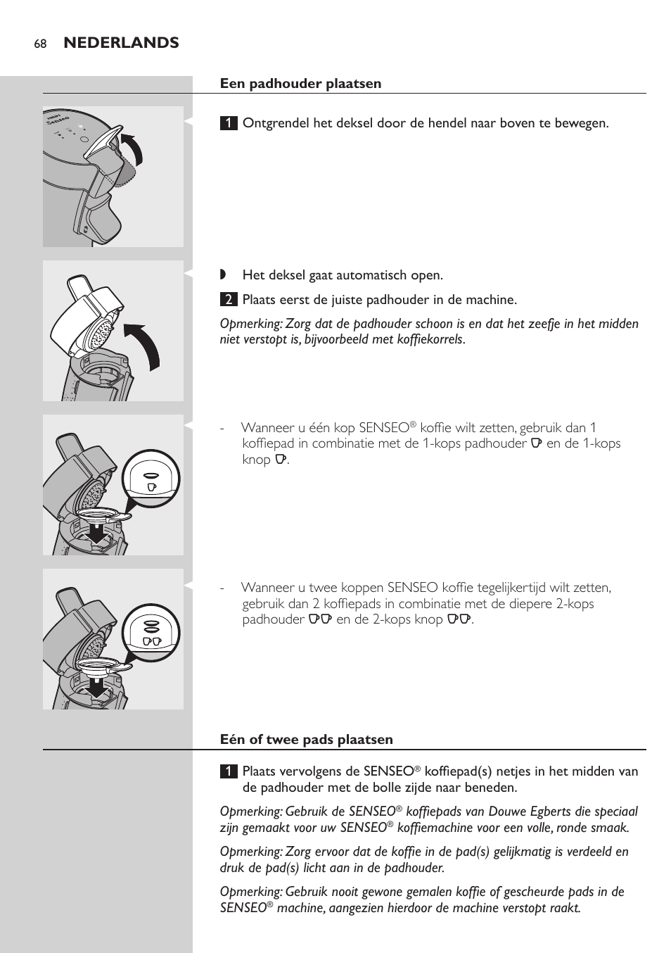 Philips SENSEO® Viva Café Premium Kaffeepadmaschine User Manual | Page 68 / 82