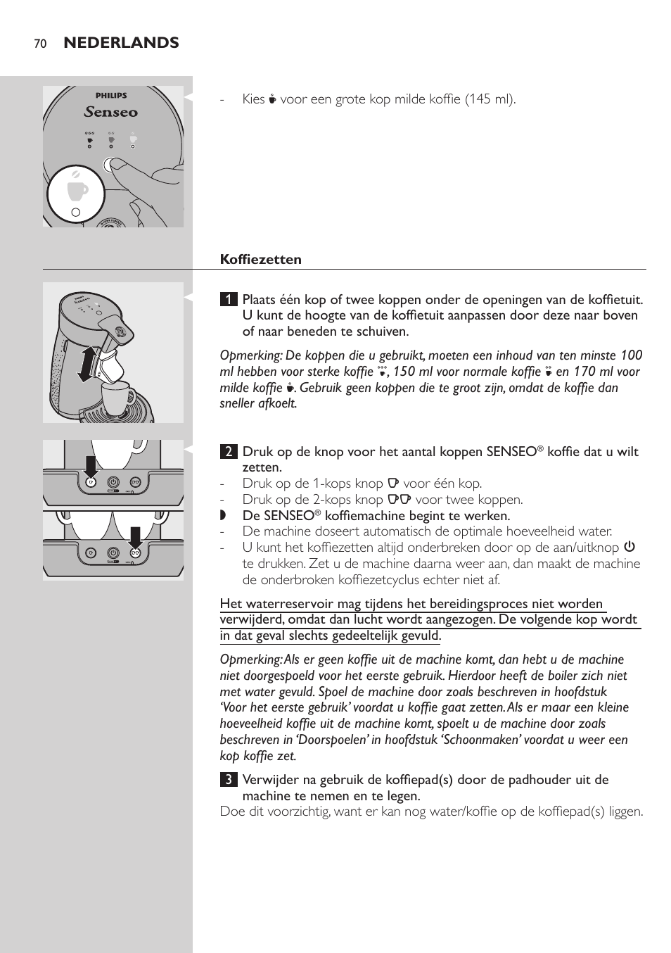 Philips SENSEO® Viva Café Premium Kaffeepadmaschine User Manual | Page 70 / 82