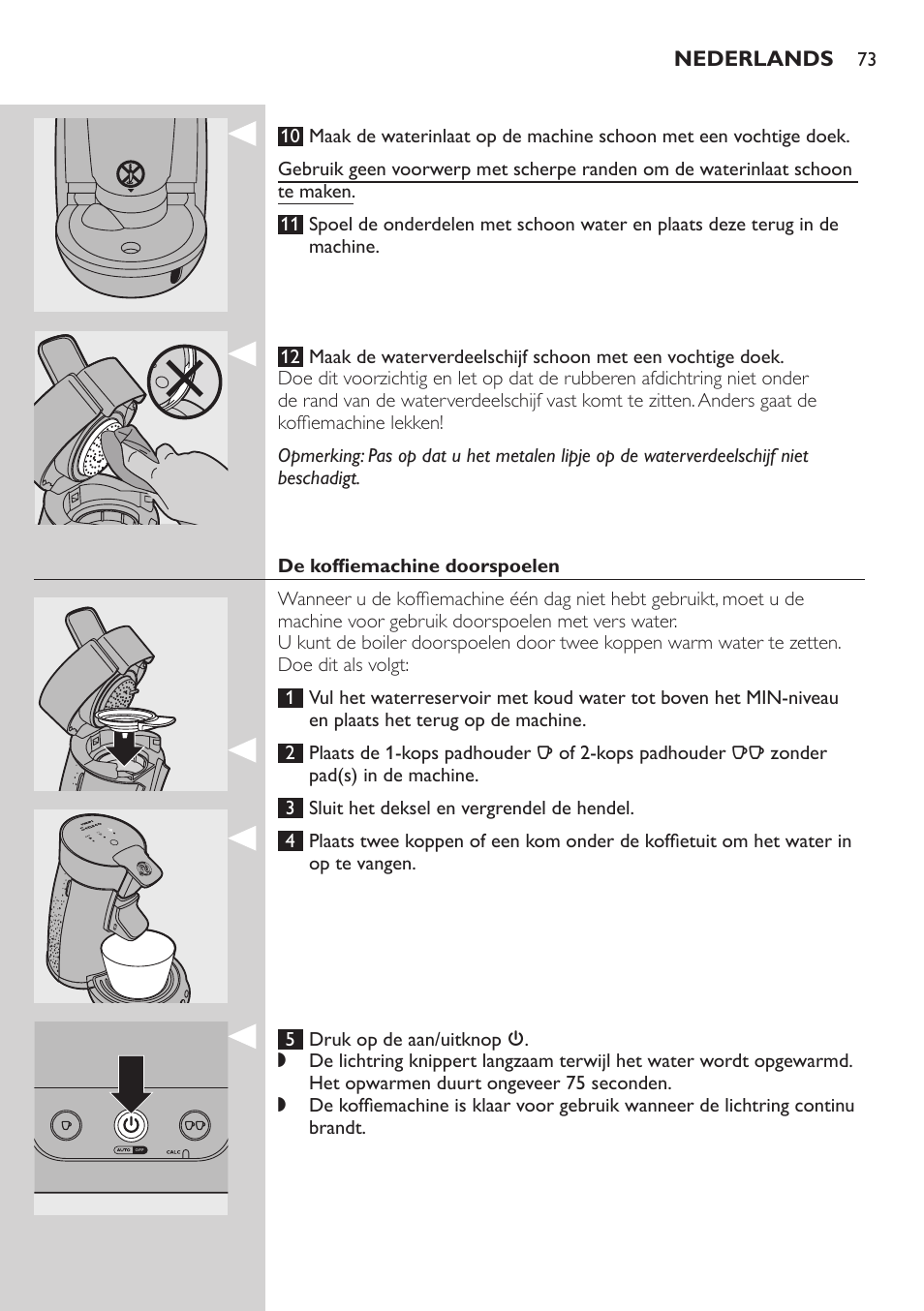 Philips SENSEO® Viva Café Premium Kaffeepadmaschine User Manual | Page 73 / 82