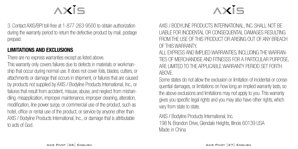 Axis AX-1330 User Manual | Page 14 / 45