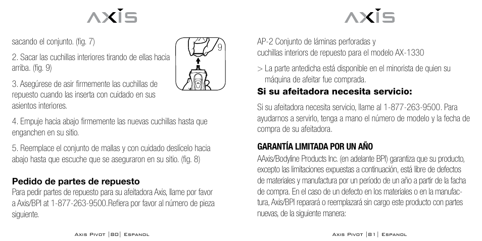 Axis AX-1330 User Manual | Page 41 / 45