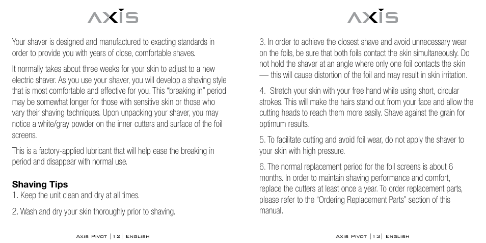 Axis AX-1330 User Manual | Page 7 / 45