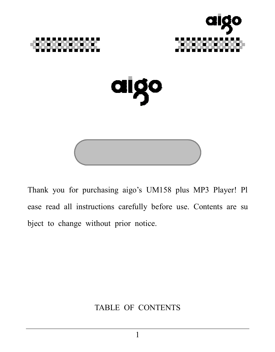 Aigo UM-F158 User Manual | 40 pages