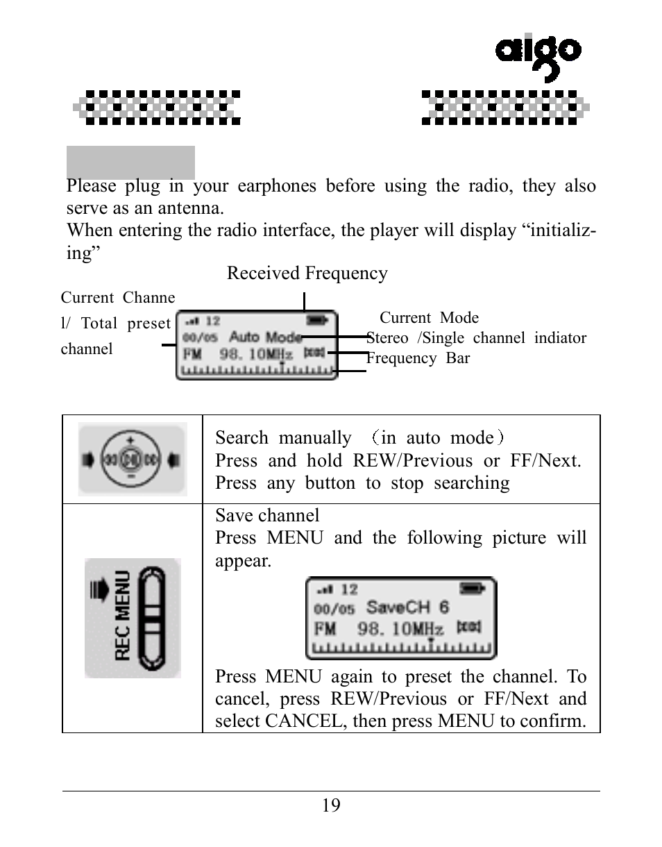 Aigo UM-F158 User Manual | Page 19 / 40