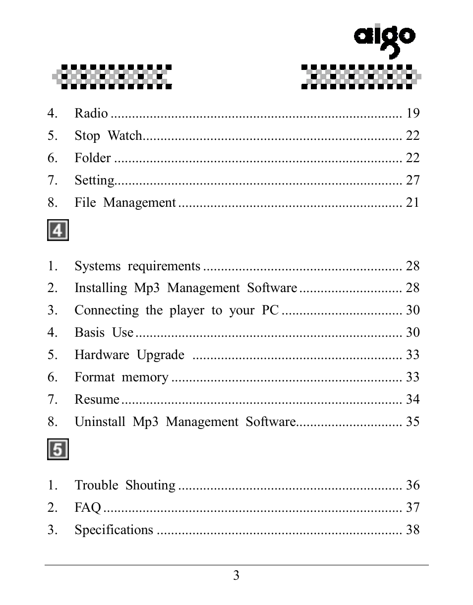 Aigo UM-F158 User Manual | Page 3 / 40