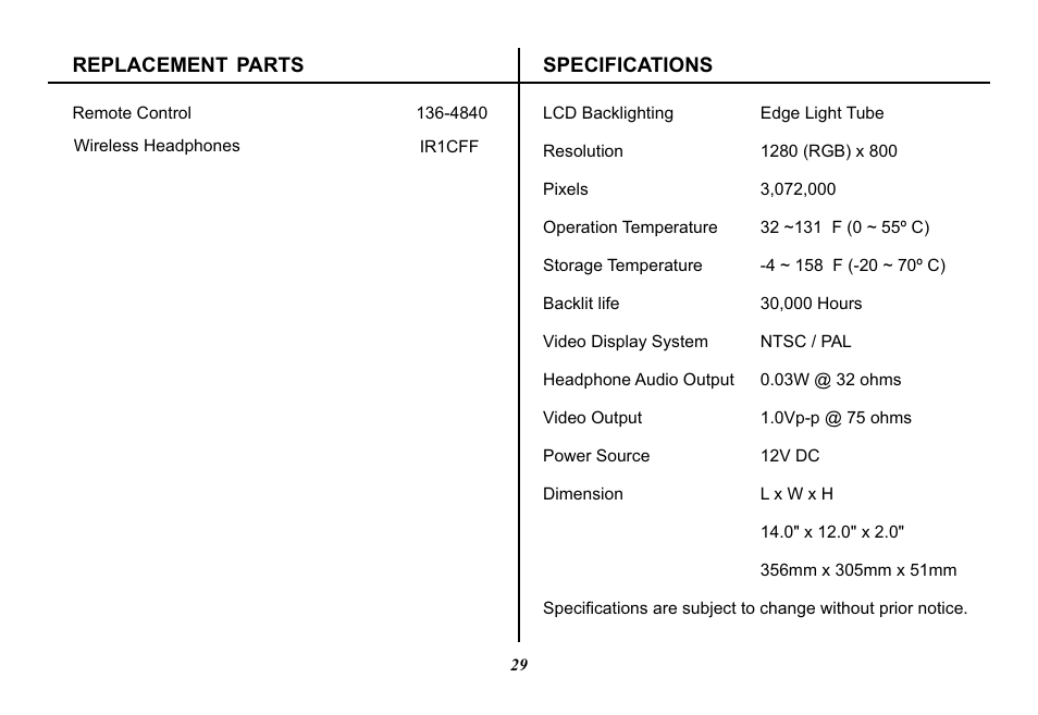 Advent VIDEO CROBILE ADV49 User Manual | Page 29 / 32