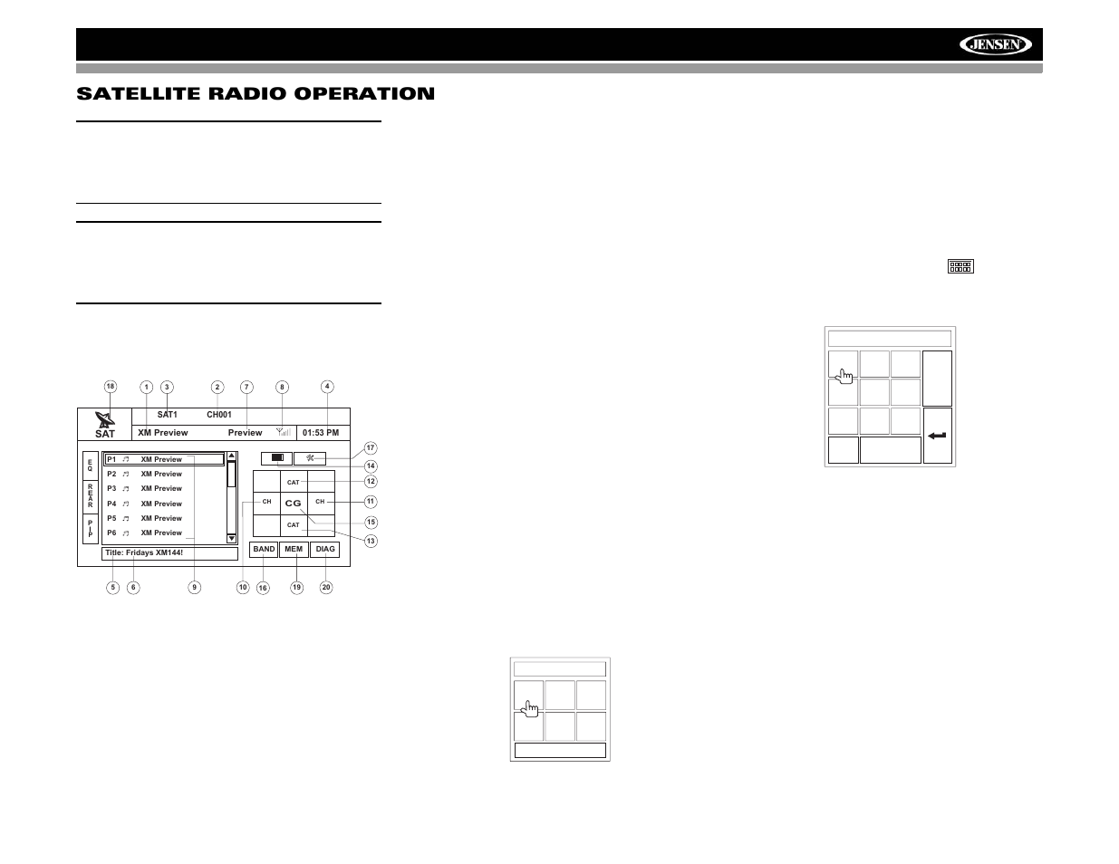 Amm12n satellite radio operation | Advent AMM12N User Manual | Page 27 / 44