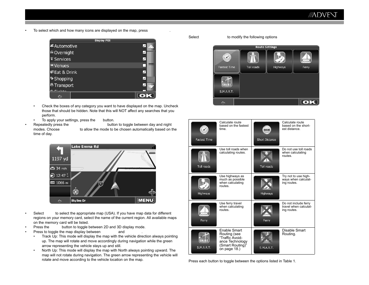 Amn101, Day mode night mode | Advent AMN101 User Manual | Page 21 / 26