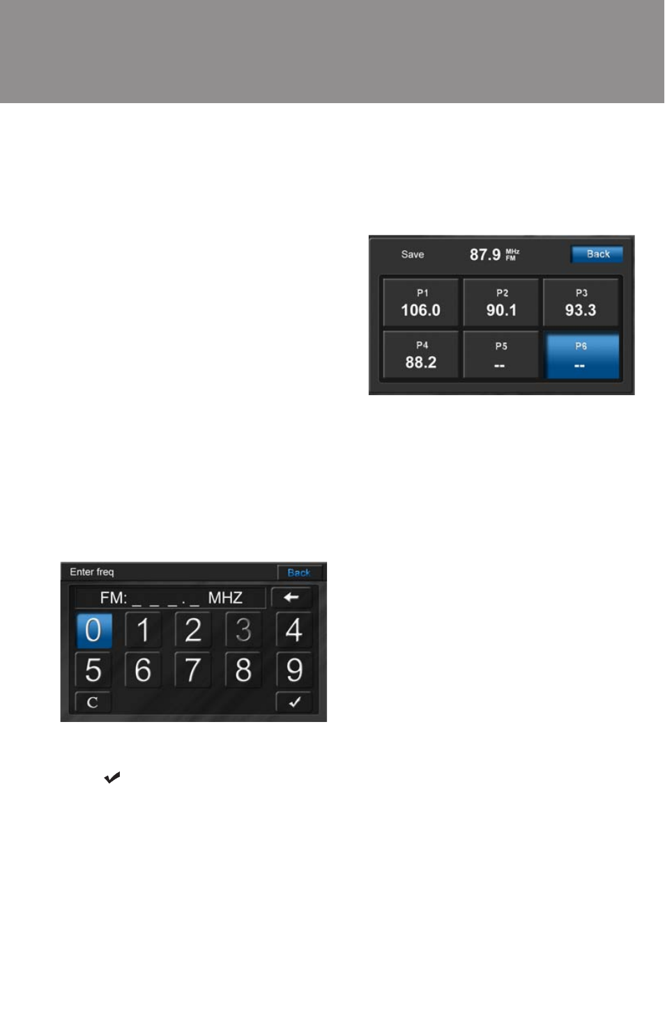 Am/fm radio, Radio menu | Advent ADVUV630 User Manual | Page 10 / 42