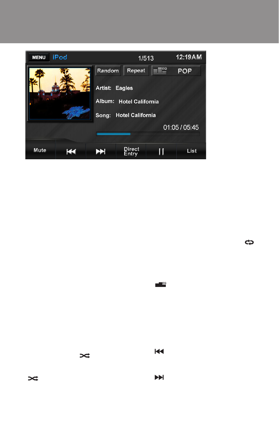 Ipod/iphone, Ipod/iphone music menu, Front usb/rear usb) | Advent ADVUV630 User Manual | Page 26 / 42