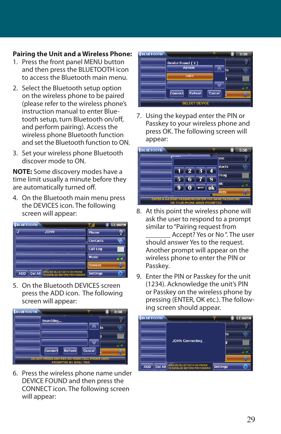 Advent TOCLJ-OE100 User Manual | Page 29 / 64