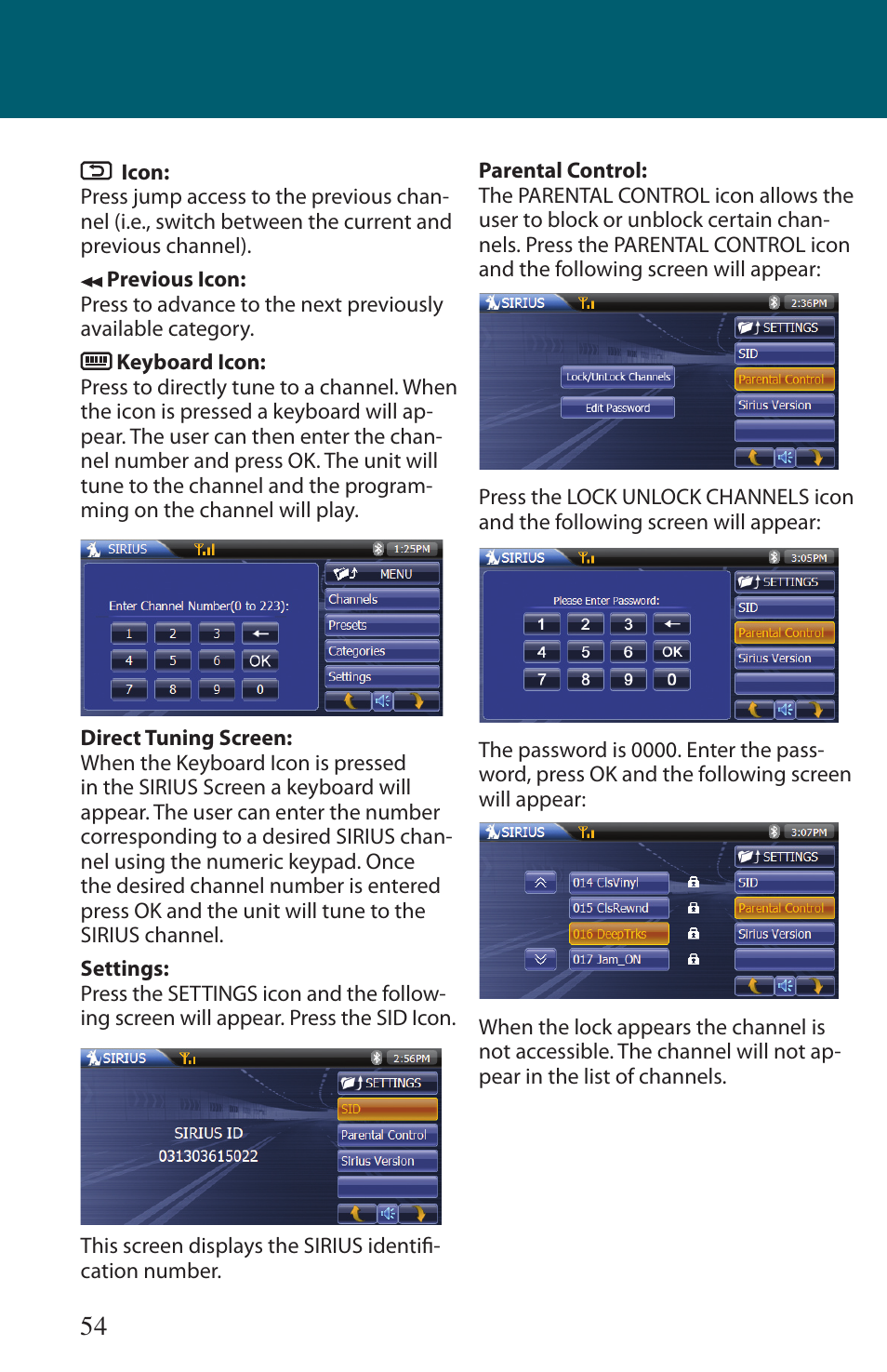 Advent TOCLJ-OE100 User Manual | Page 54 / 64