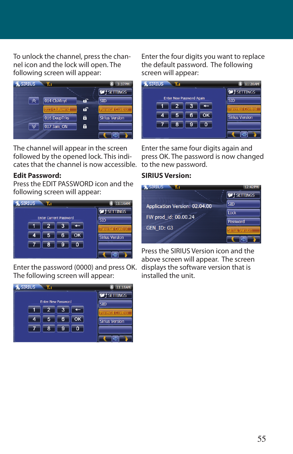 Advent TOCLJ-OE100 User Manual | Page 55 / 64