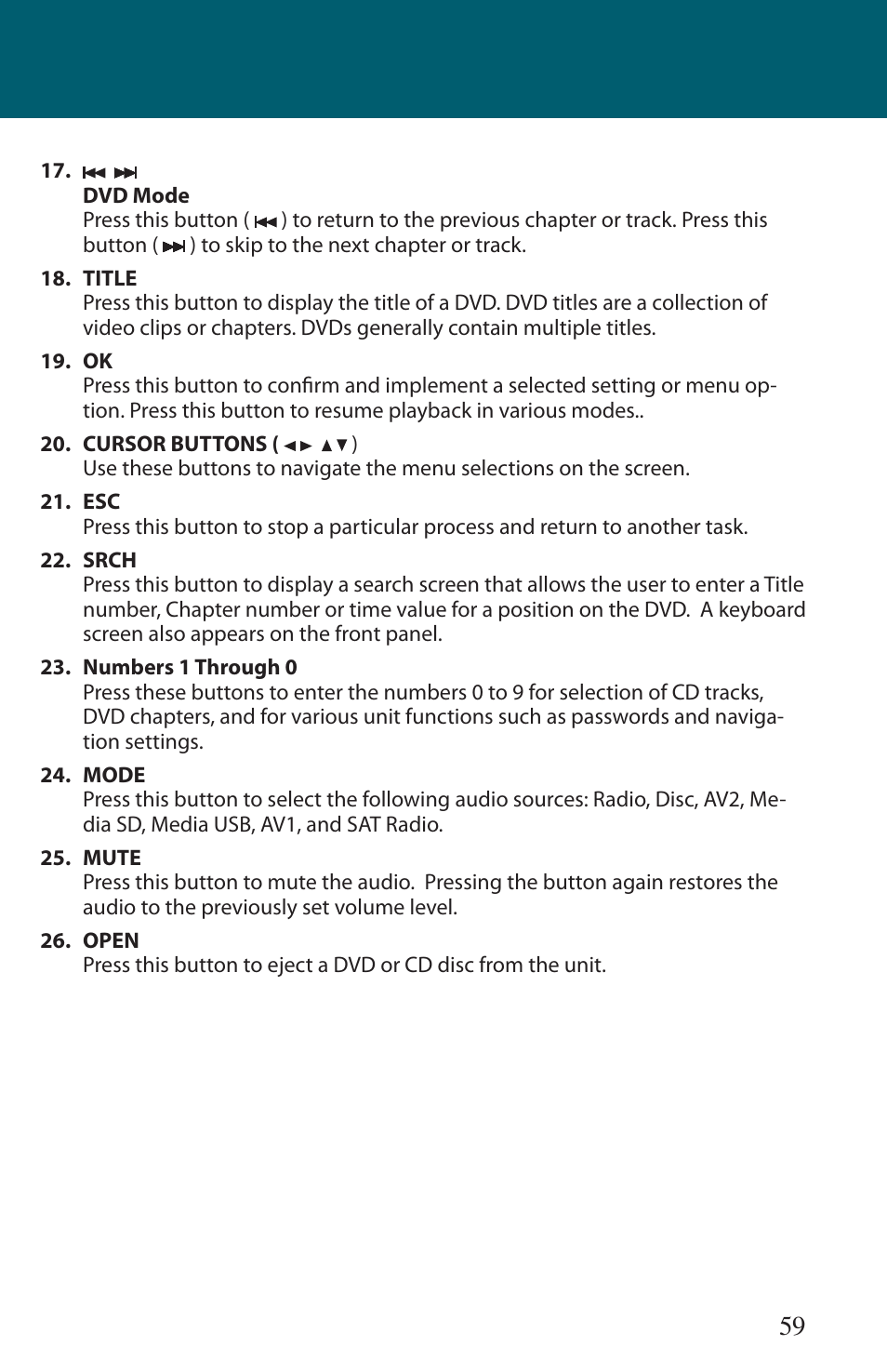 Advent TOCLJ-OE100 User Manual | Page 59 / 64