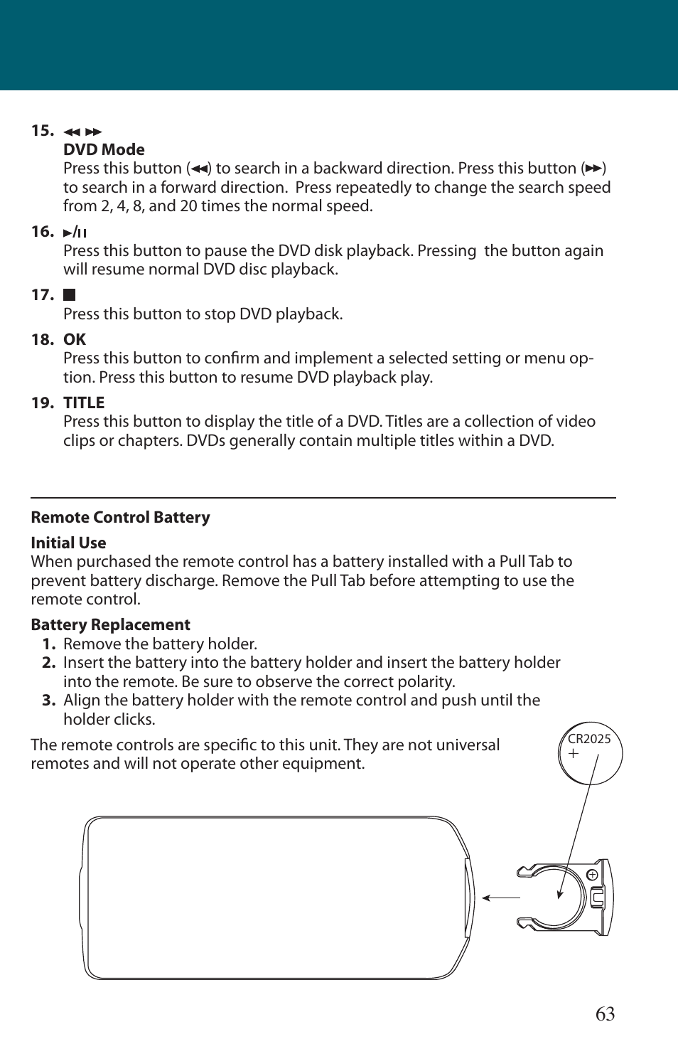 Advent TOCLJ-OE100 User Manual | Page 63 / 64