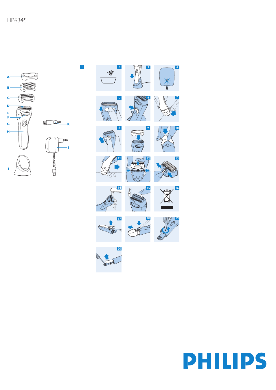 Philips Double Contour Ladyshave User Manual | 8 pages