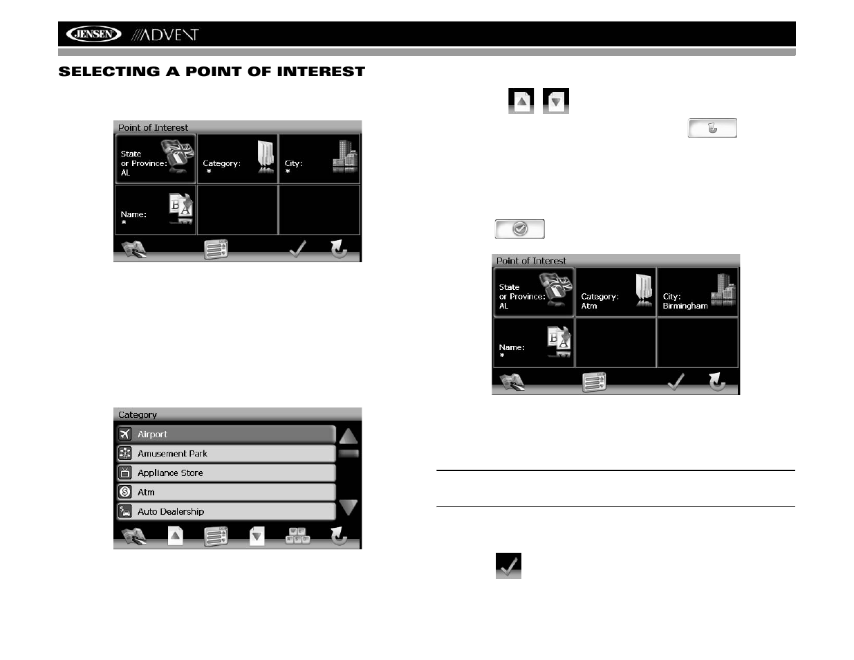 Nav102 with navmate selecting a point of interest | Advent NAV102 User Manual | Page 16 / 92