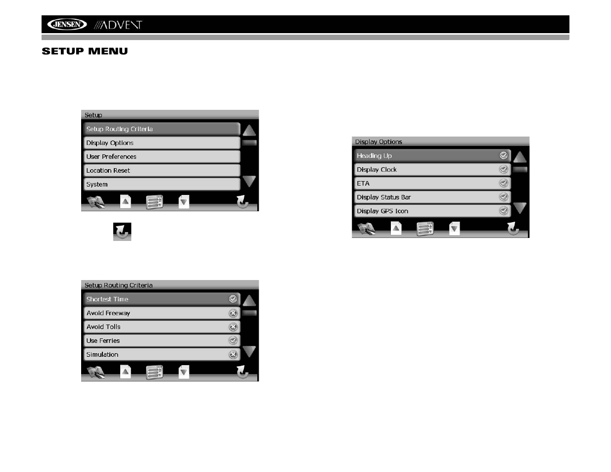 Nav102 with navmate setup menu | Advent NAV102 User Manual | Page 28 / 92