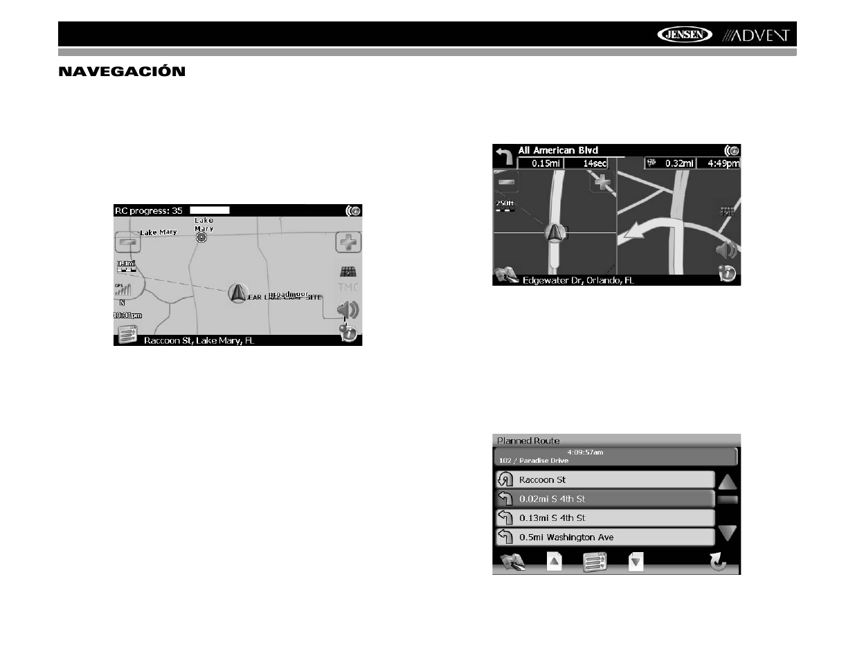 Nav102 con navmate navegación | Advent NAV102 User Manual | Page 49 / 92
