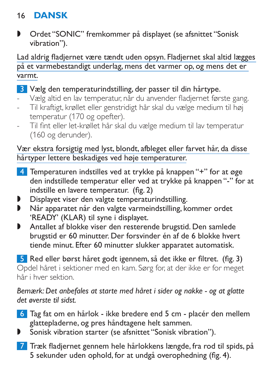 Philips SalonStraight Sonic Haarglätter User Manual | Page 16 / 108