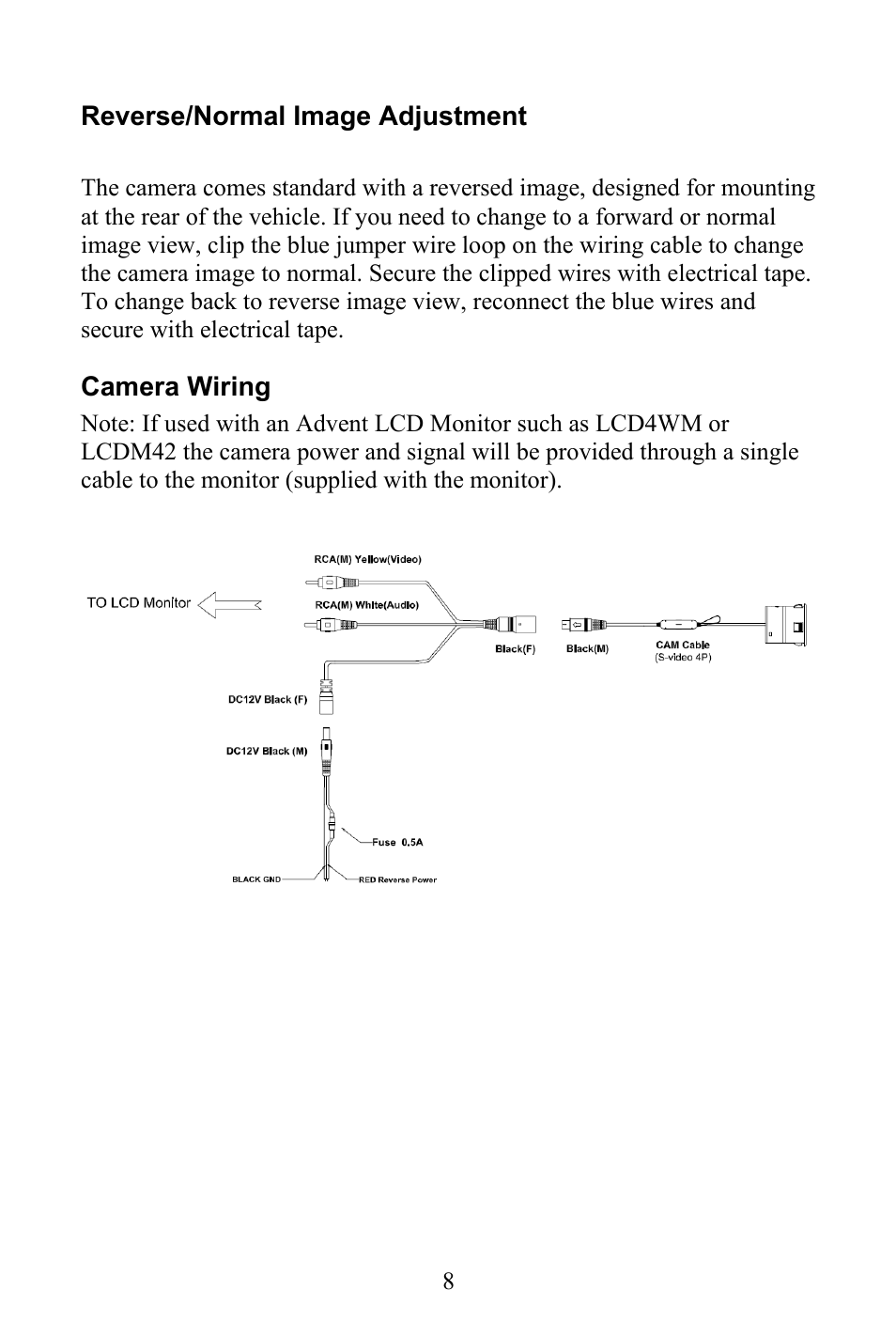 Advent CAM325 User Manual | Page 8 / 11