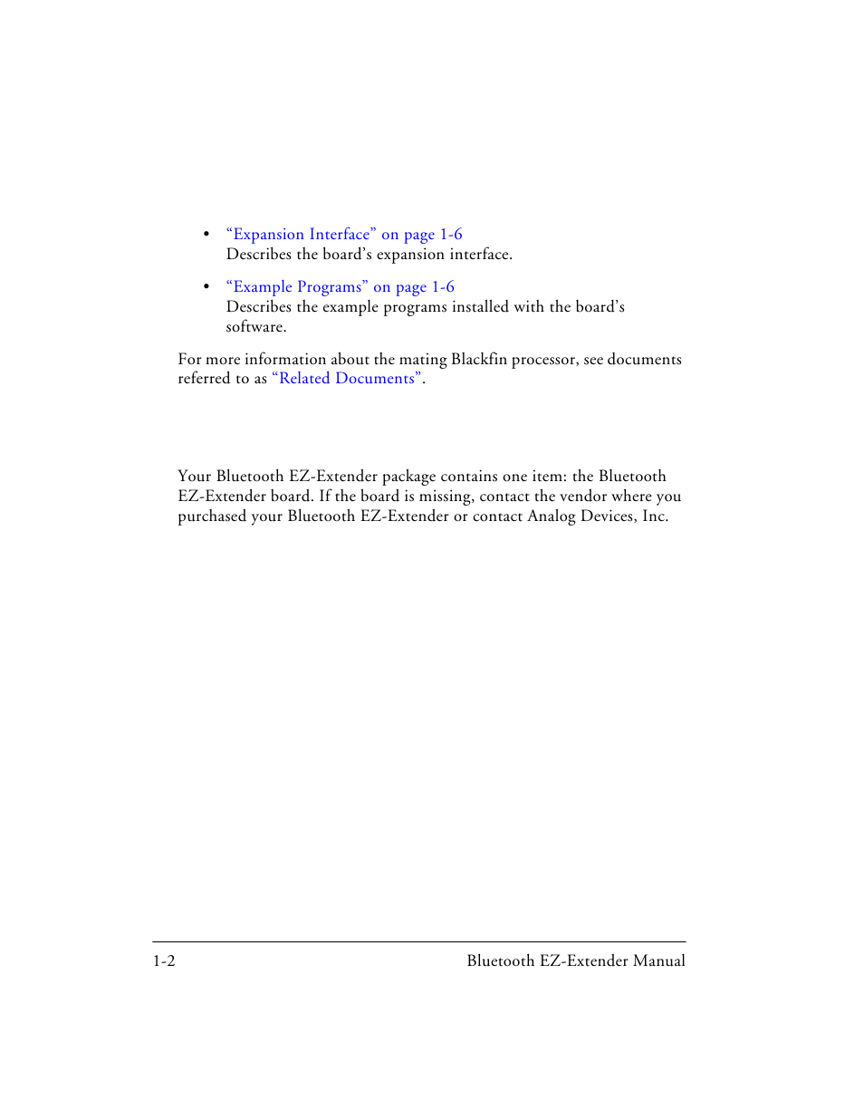 Package contents -2, Package contents | Analog Devices EZ-EXTENDER 82-000218-01 User Manual | Page 18 / 42