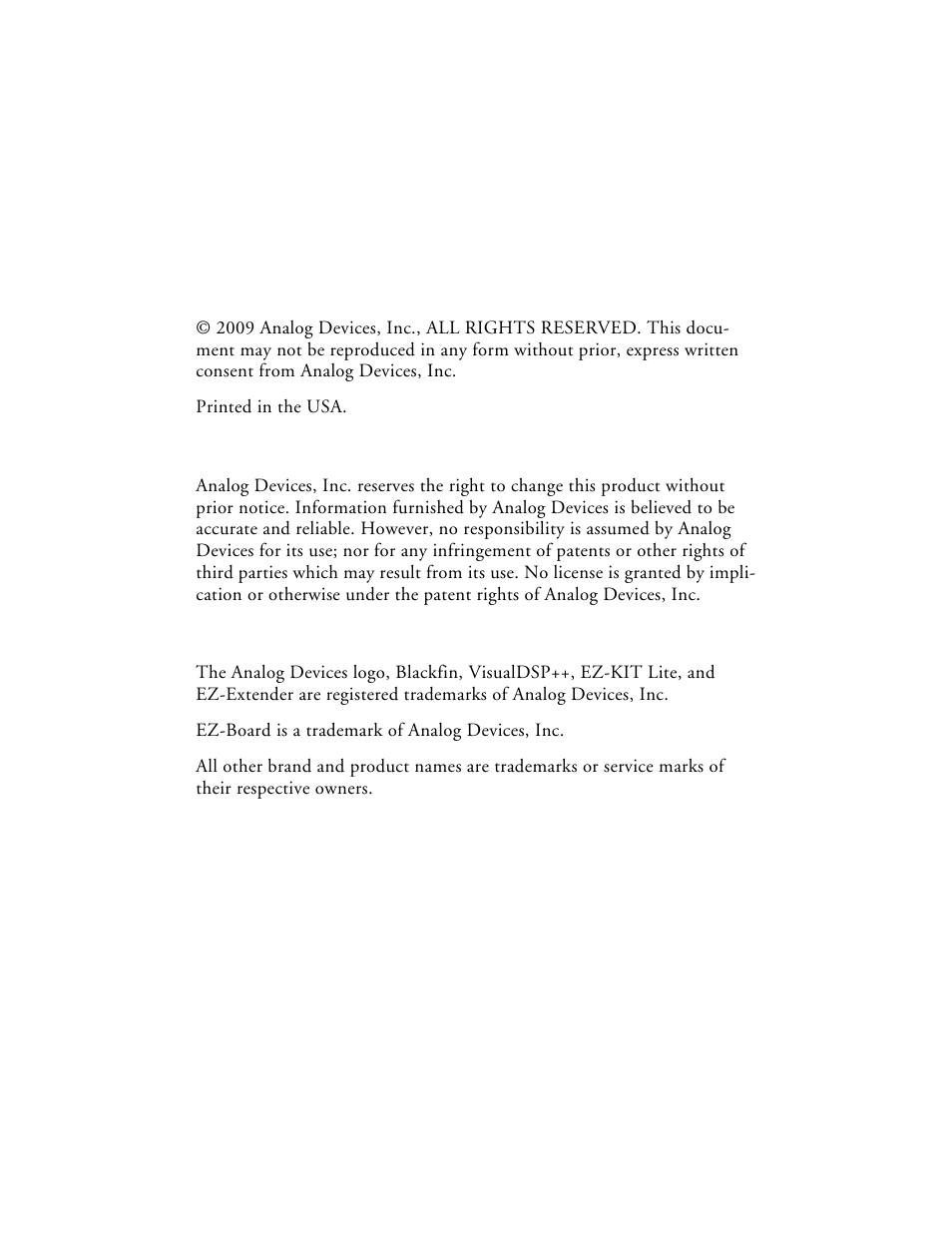 Analog Devices EZ-EXTENDER 82-000218-01 User Manual | Page 2 / 42