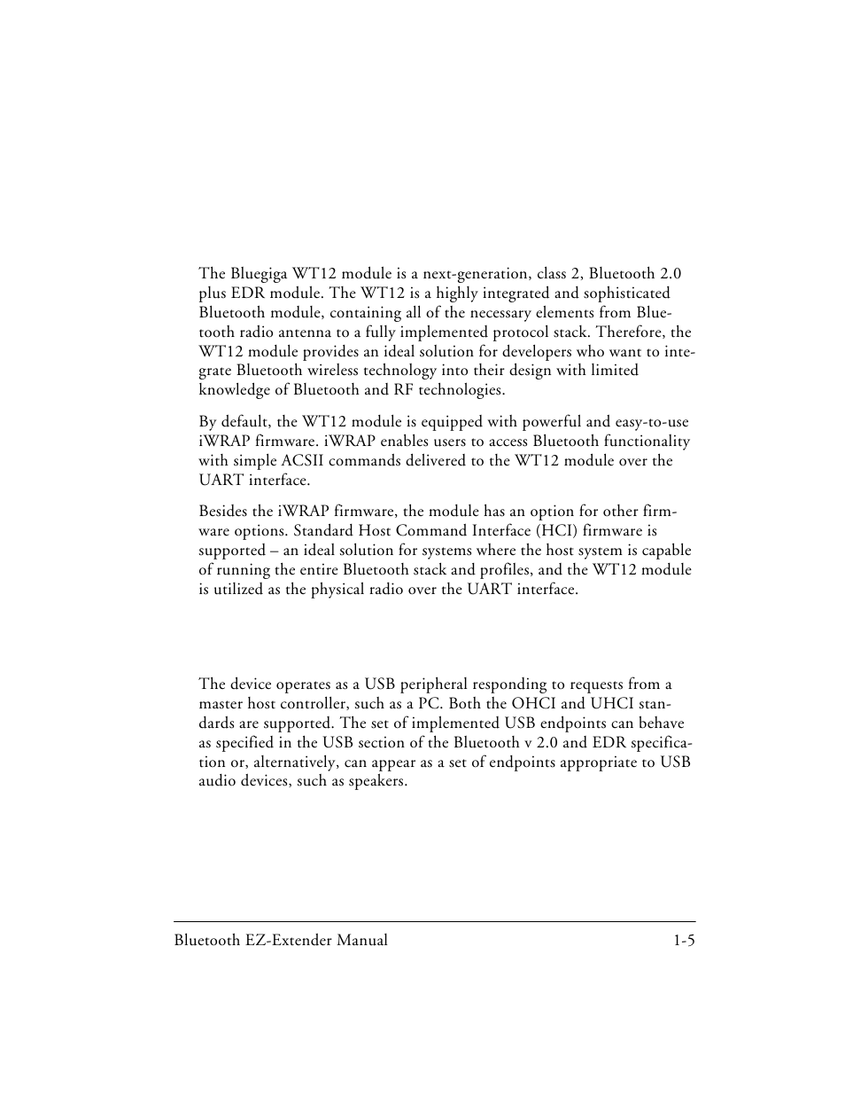 Bluetooth module -5, Usb interface -5, Bluetooth module | Usb interface | Analog Devices EZ-EXTENDER 82-000218-01 User Manual | Page 21 / 42