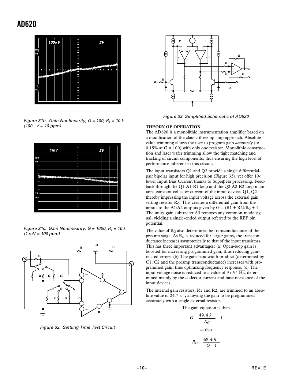 Ad620 | Analog Devices AD620 User Manual | Page 10 / 16