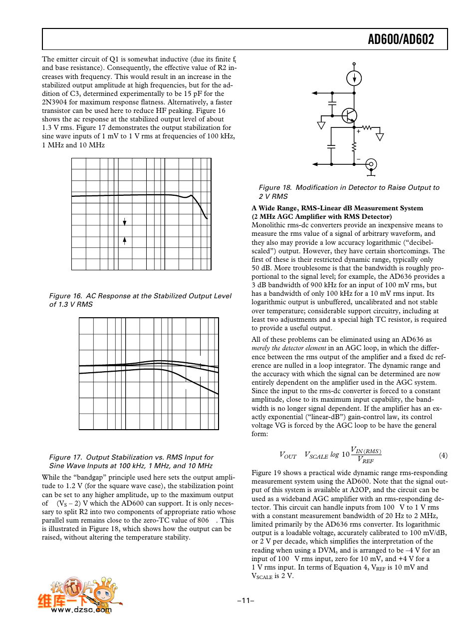 Analog Devices AD602 User Manual | Page 11 / 20