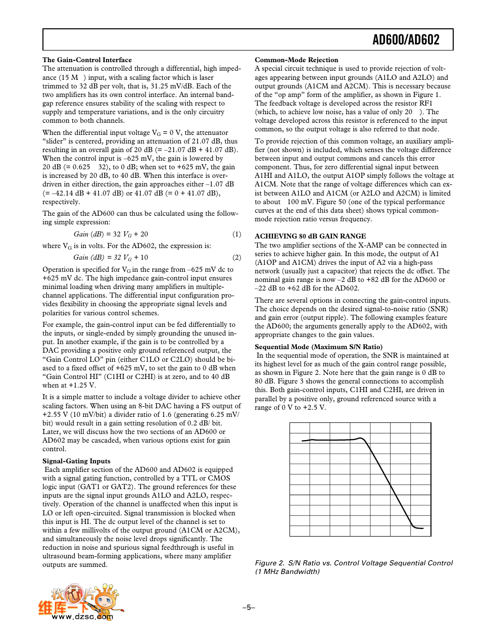 Analog Devices AD602 User Manual | Page 5 / 20