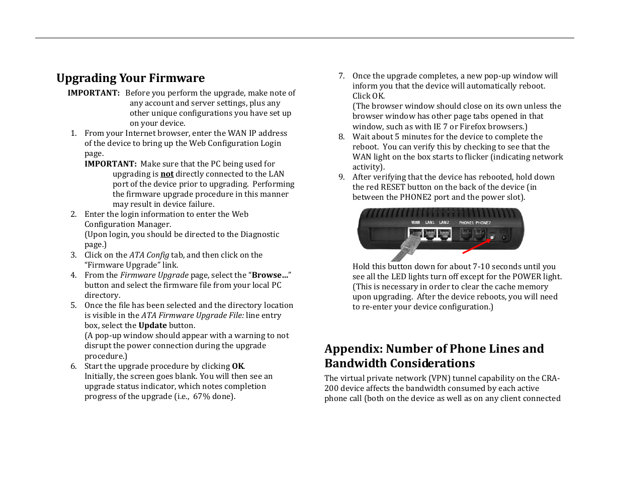 Upgrading your firmware | Analog Devices CRA-200 User Manual | Page 5 / 7