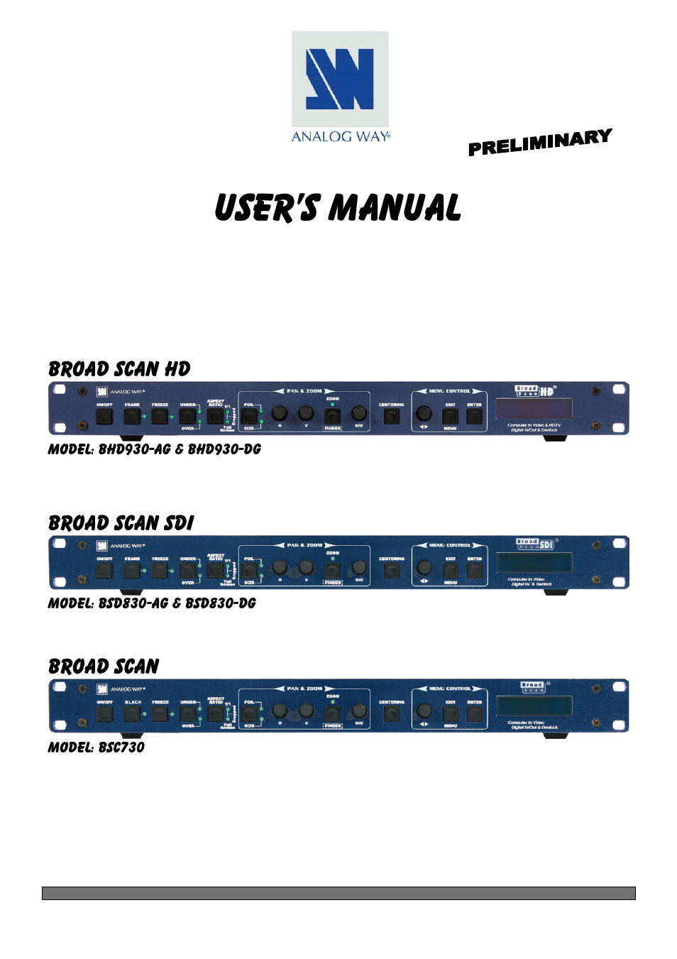 Analog Devices BHD930-AG User Manual | 45 pages