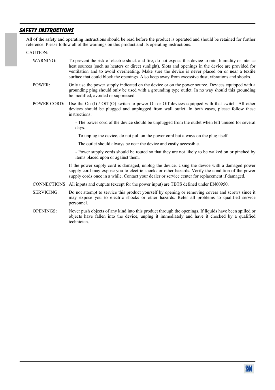 Safety instructions | Analog Devices BHD930-AG User Manual | Page 2 / 45
