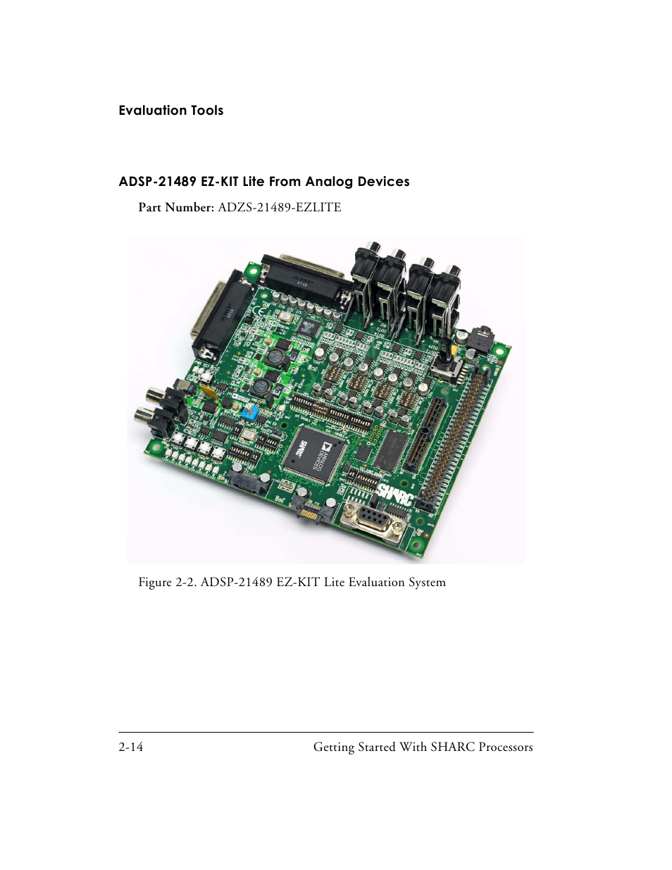 Adsp-21489 ez-kit lite from analog devices -14 | Analog Devices SHARC Processors 82-003536-01 User Manual | Page 44 / 114