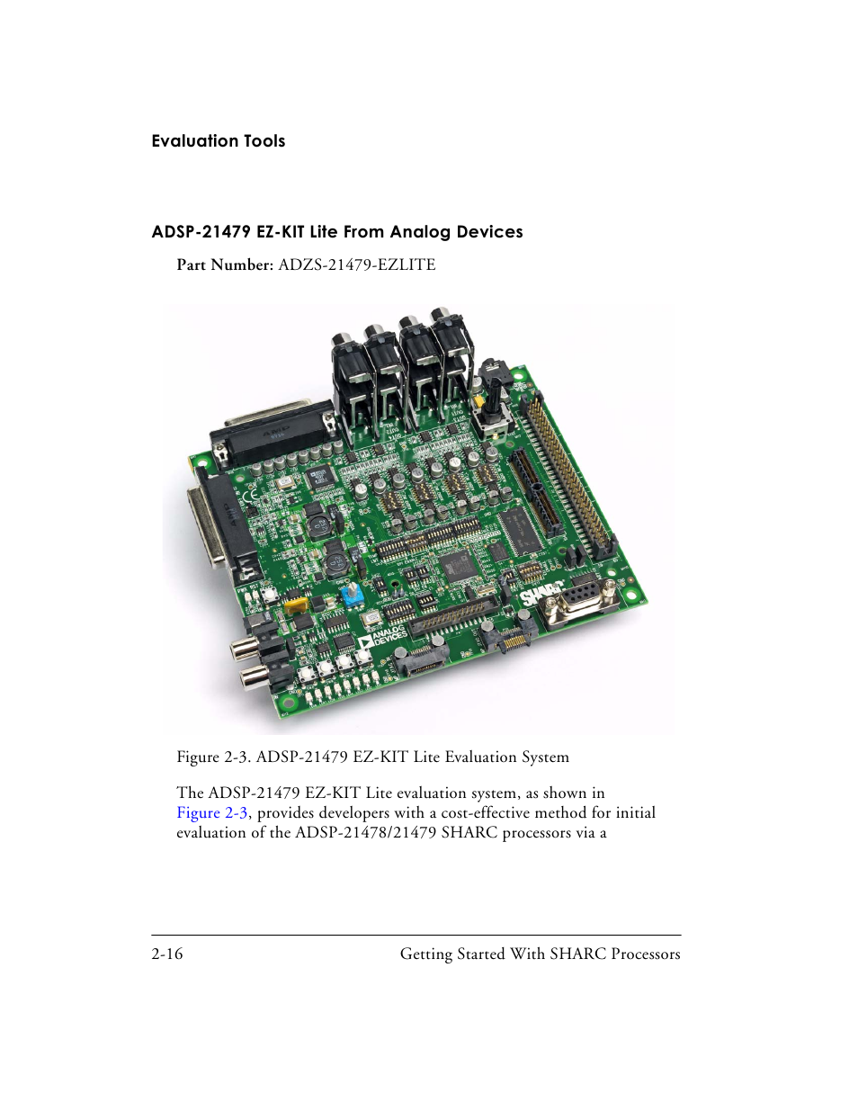 Adsp-21479 ez-kit lite from analog devices -16 | Analog Devices SHARC Processors 82-003536-01 User Manual | Page 46 / 114