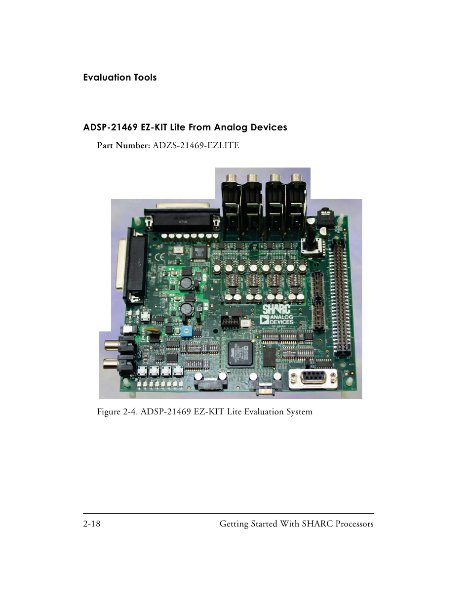 Adsp-21469 ez-kit lite from analog devices -18 | Analog Devices SHARC Processors 82-003536-01 User Manual | Page 48 / 114