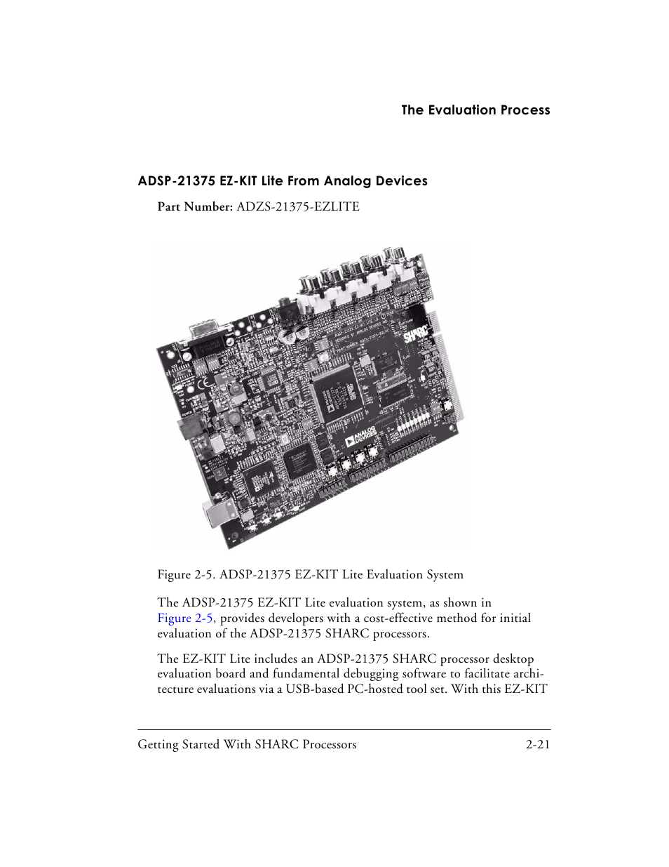 Adsp-21375 ez-kit lite from analog devices -21 | Analog Devices SHARC Processors 82-003536-01 User Manual | Page 51 / 114
