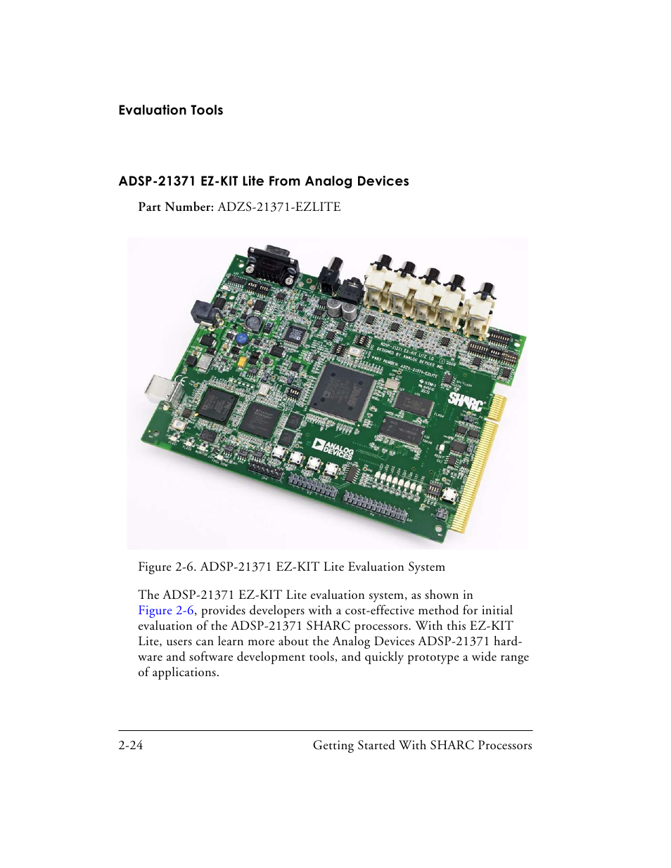 Adsp-21371 ez-kit lite from analog devices -24 | Analog Devices SHARC Processors 82-003536-01 User Manual | Page 54 / 114