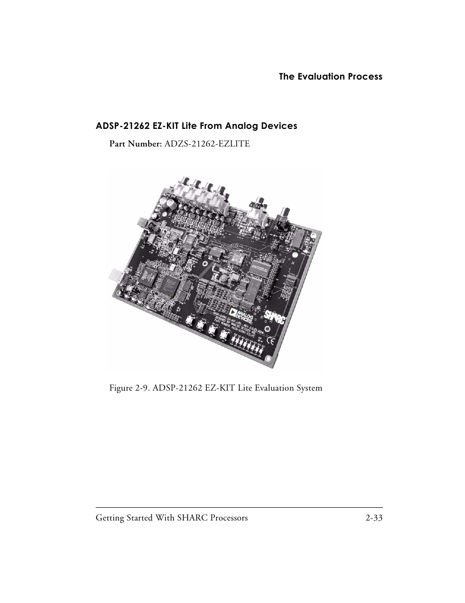 Adsp-21262 ez-kit lite from analog devices -33 | Analog Devices SHARC Processors 82-003536-01 User Manual | Page 63 / 114