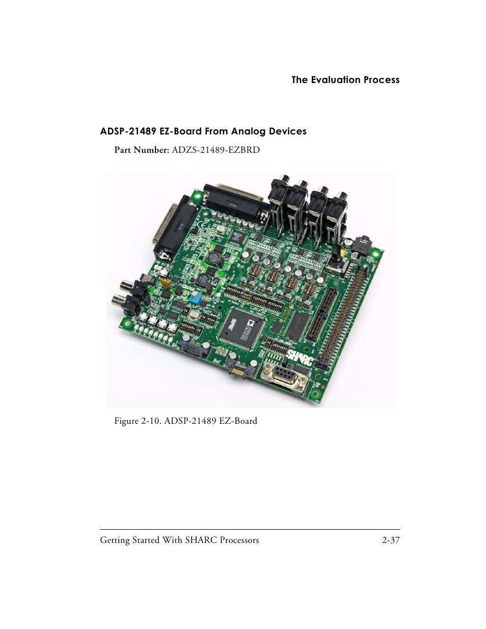 Adsp-21489 ez-board from analog devices -37, Adsp-21489 ez-board from ana, For board features) | Analog Devices SHARC Processors 82-003536-01 User Manual | Page 67 / 114