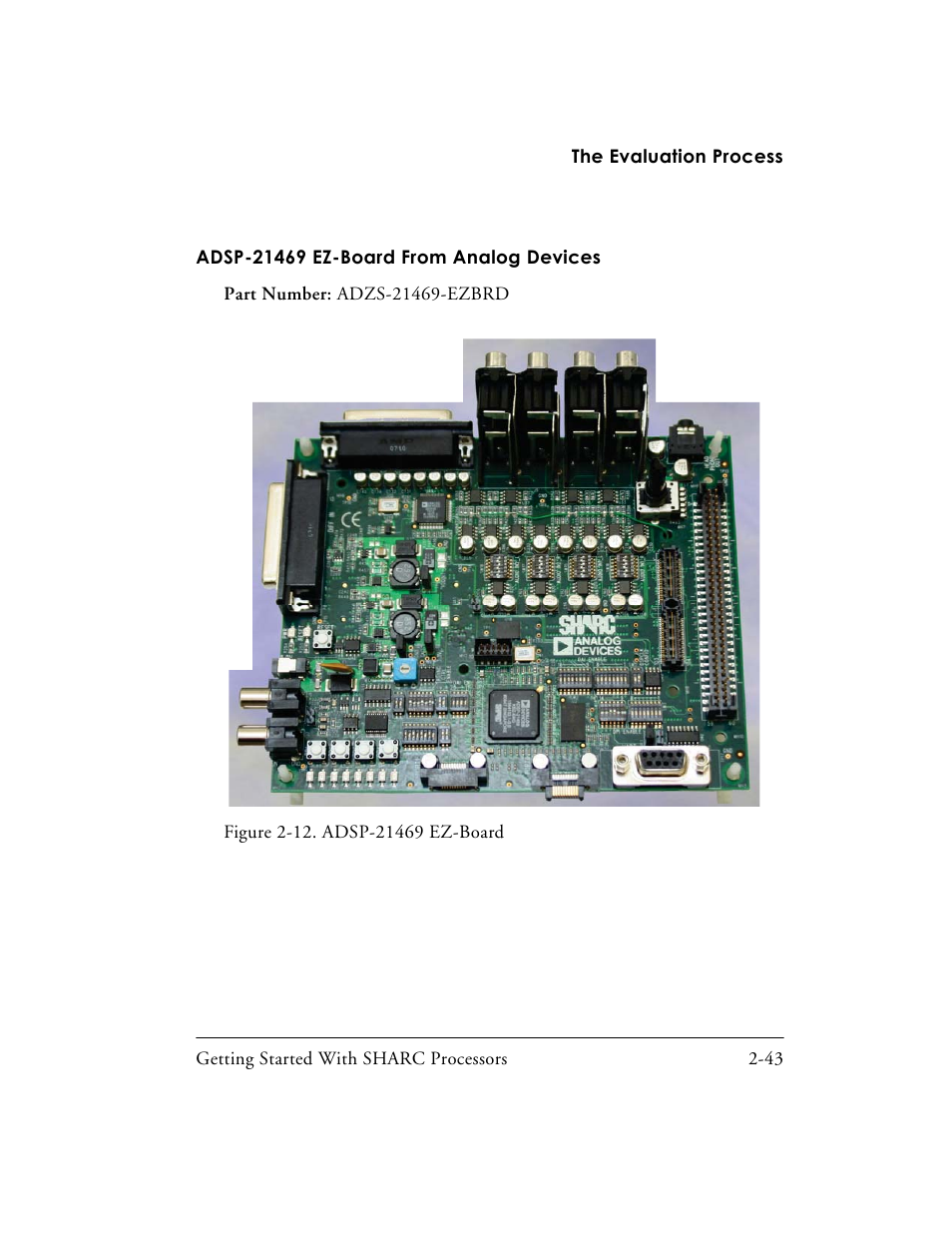 Adsp-21469 ez-board from analog devices -43 | Analog Devices SHARC Processors 82-003536-01 User Manual | Page 73 / 114