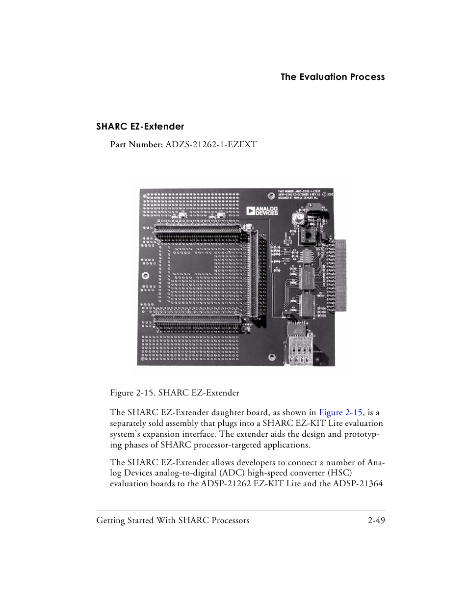 Sharc ez-extender -49 | Analog Devices SHARC Processors 82-003536-01 User Manual | Page 79 / 114