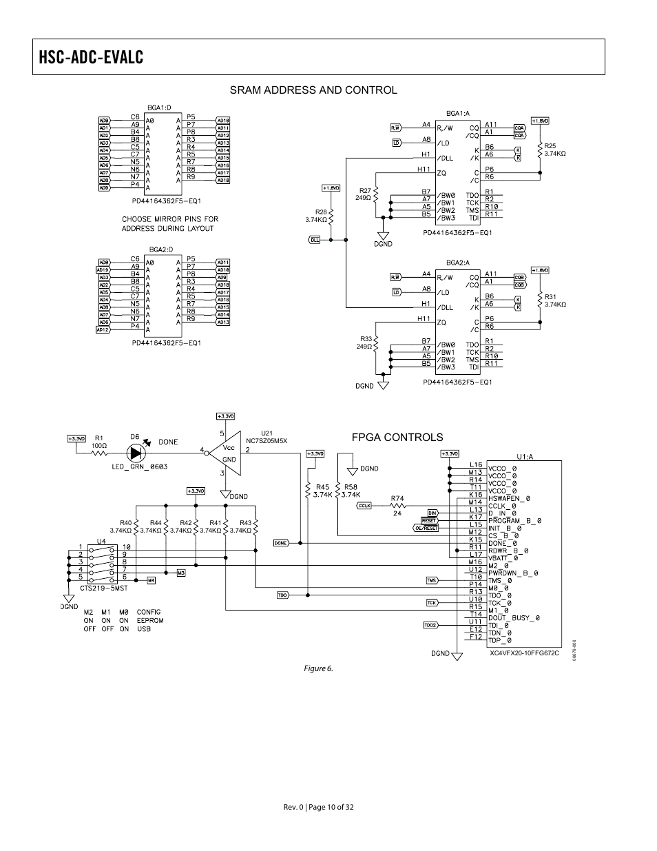 Hsc-adc-evalc, Sram address and control fpga controls | Analog Devices HSC-ADC-EVALC User Manual | Page 10 / 32