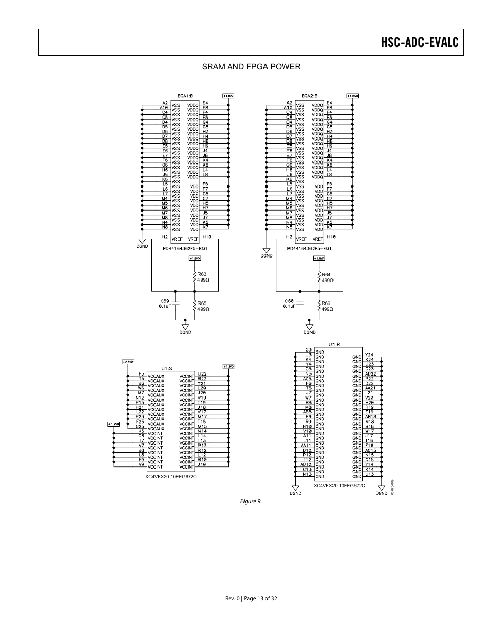 Hsc-adc-evalc, Sram and fpga power | Analog Devices HSC-ADC-EVALC User Manual | Page 13 / 32