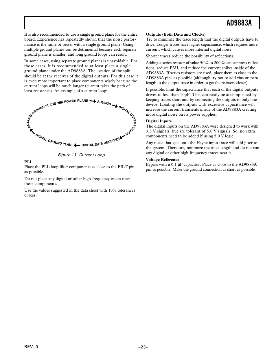 Ad9883a | Analog Devices AD9883A User Manual | Page 23 / 24