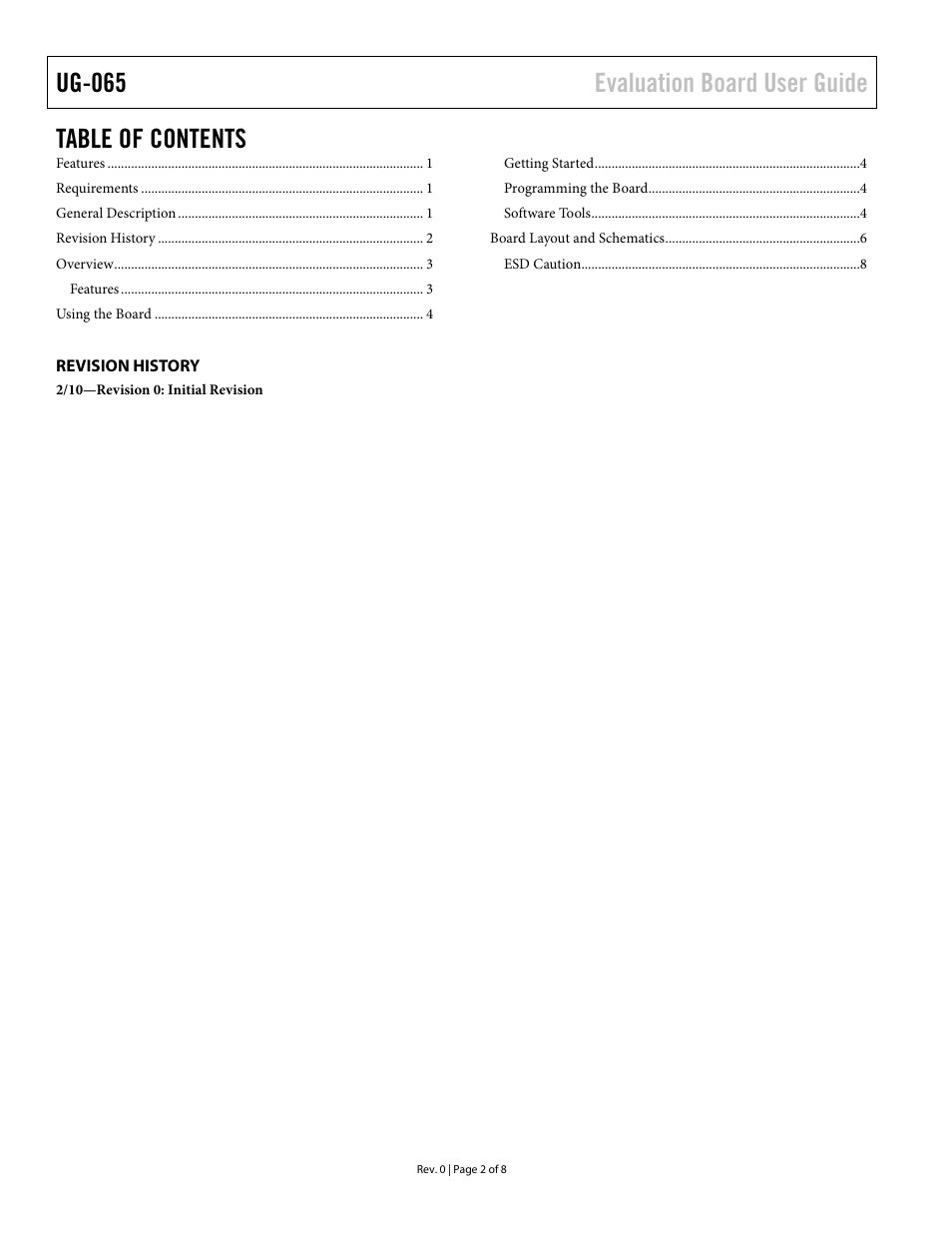 Analog Devices UG-065 User Manual | Page 2 / 8